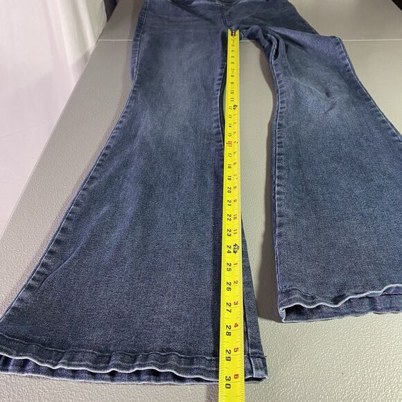 TINSELTOWN Jeans Flare Boot Leg Stretch Pull On High Waist Denim Womens 9 Blue - Picture 9 of 9